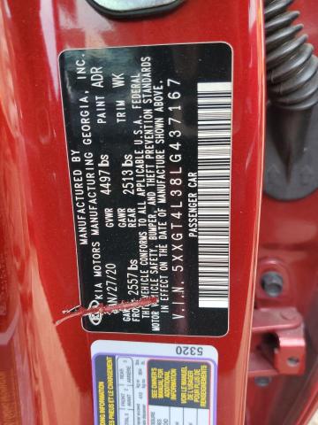 2020 Kia Optima Lx VIN: 5XXGT4L38LG437167 Lot: 59914774