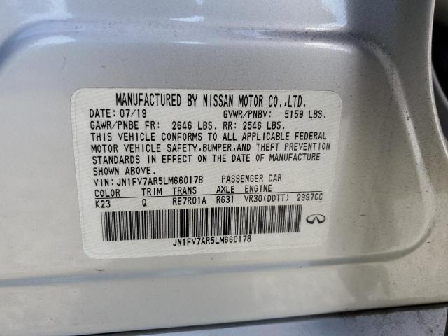 2020 Infiniti Q50 Red Sport 400 VIN: JN1FV7AR5LM660178 Lot: 56575614