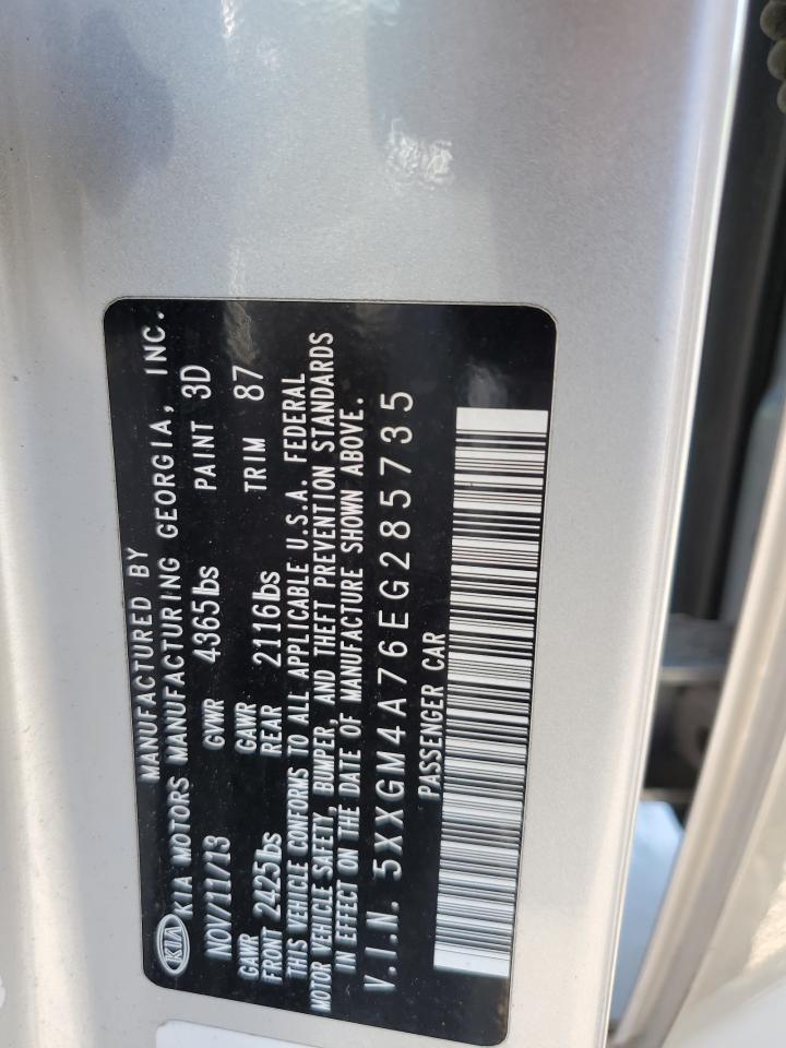 5XXGM4A76EG285735 2014 Kia Optima Lx