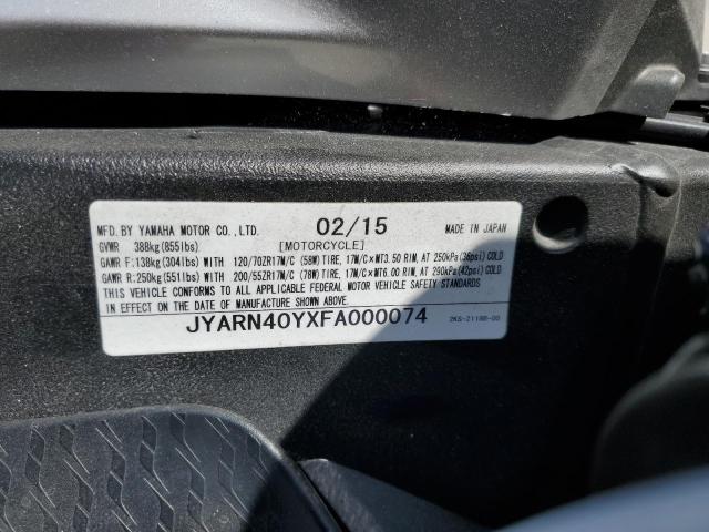 2015 YAMAHA YZFR1M C JYARN40YXFA000074