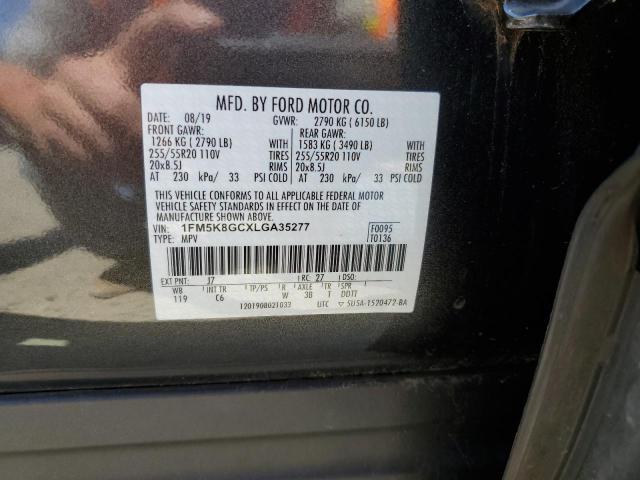 2020 Ford Explorer St VIN: 1FM5K8GCXLGA359 Lot: 59313704