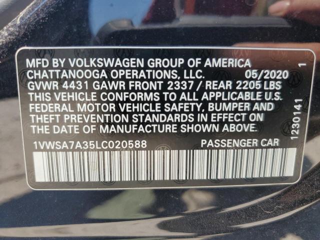 2020 Volkswagen Passat Se VIN: 1VWSA7A35LC020588 Lot: 59339114