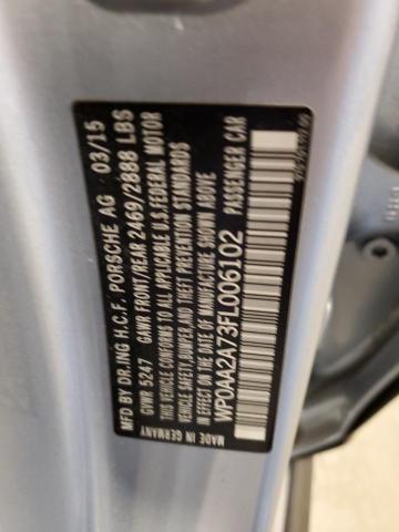 2015 PORSCHE PANAMERA 2 - WP0AA2A73FL006102