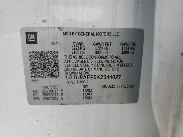 1GTU9AEF5KZ344027 2019 GMC Sierra K1500