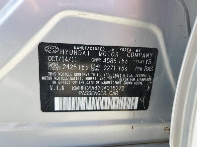 2011 Hyundai Sonata Hybrid VIN: KMHEC4A42BA018272 Lot: 57858964