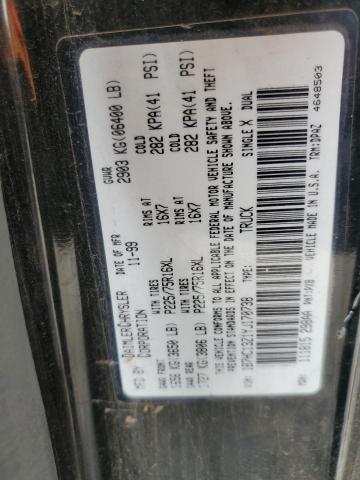 2000 Dodge Ram 1500 VIN: 1B7HC13Z1YJ170738 Lot: 57436774