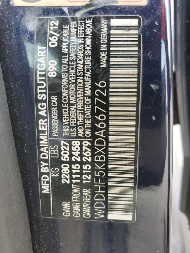 WDDHF5KBXDA667726 2013 Mercedes-Benz E 350