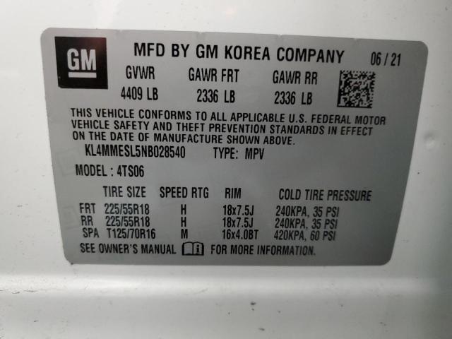 2022 Buick Encore Gx Select VIN: KL4MMESL5NB028540 Lot: 59113994