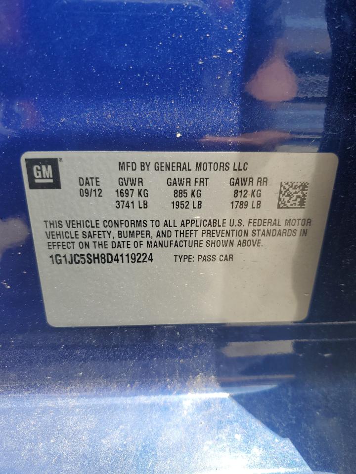1G1JC5SH8D4119224 2013 Chevrolet Sonic Lt