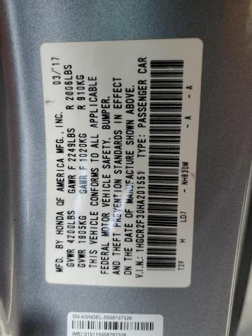 2017 HONDA ACCORD LX - 1HGCR2F30HA201551