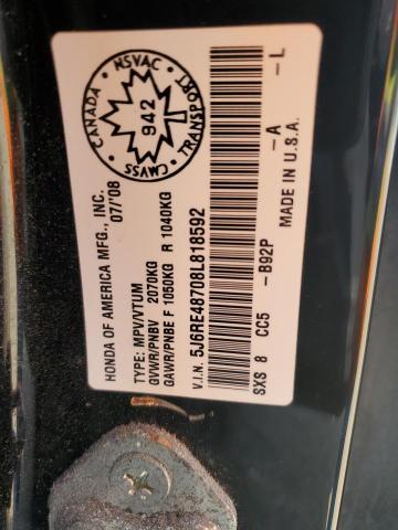 2008 Honda Cr-V Exl VIN: 5J6RE48708L818592 Lot: 59446404