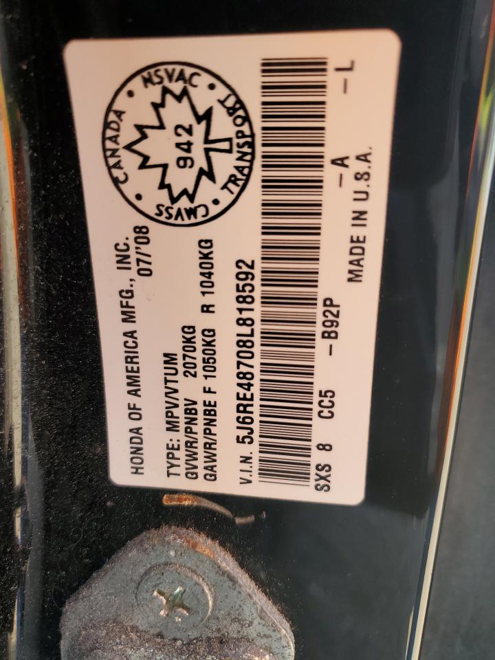 5J6RE48708L818592 2008 Honda Cr-V Exl