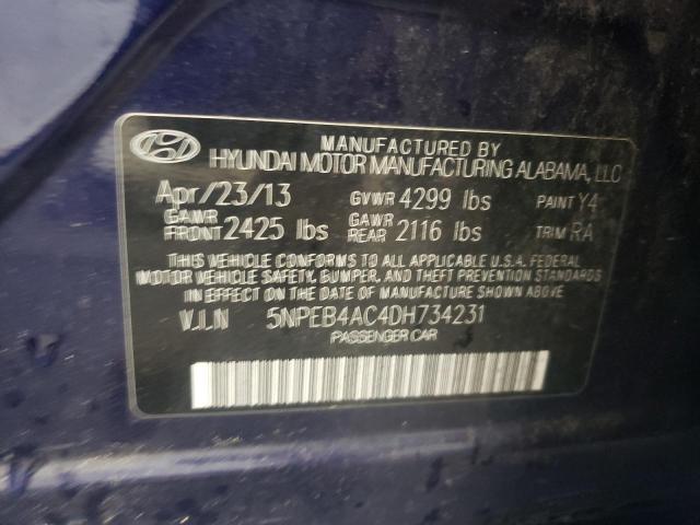 5NPEB4AC4DH734231 | 2013 Hyundai sonata gls