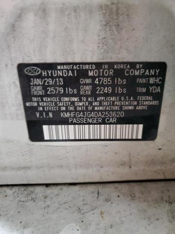 2013 Hyundai Azera VIN: KMHFG4JG4DA253620 Lot: 57856944