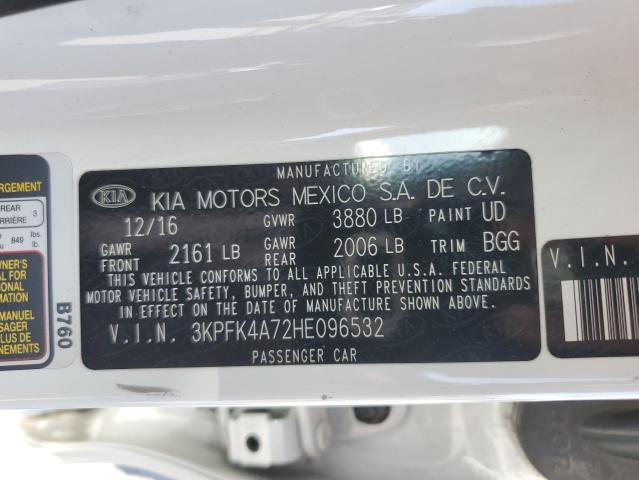 2017 Kia Forte Lx VIN: 3KPFK4A72HE096532 Lot: 57537044