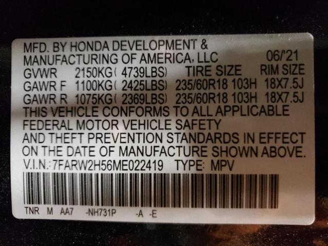 2021 Honda Cr-V Ex VIN: 7FARW2H56ME022419 Lot: 59333874