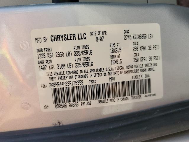 2008 Chrysler Town & Country Lx VIN: 2A8HR44H28R135359 Lot: 57977944