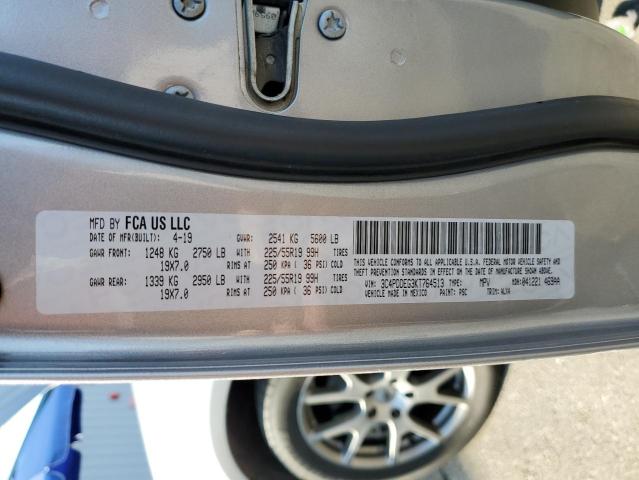 2019 Dodge Journey Gt VIN: 3C4PDDEG3KT764513 Lot: 57862284