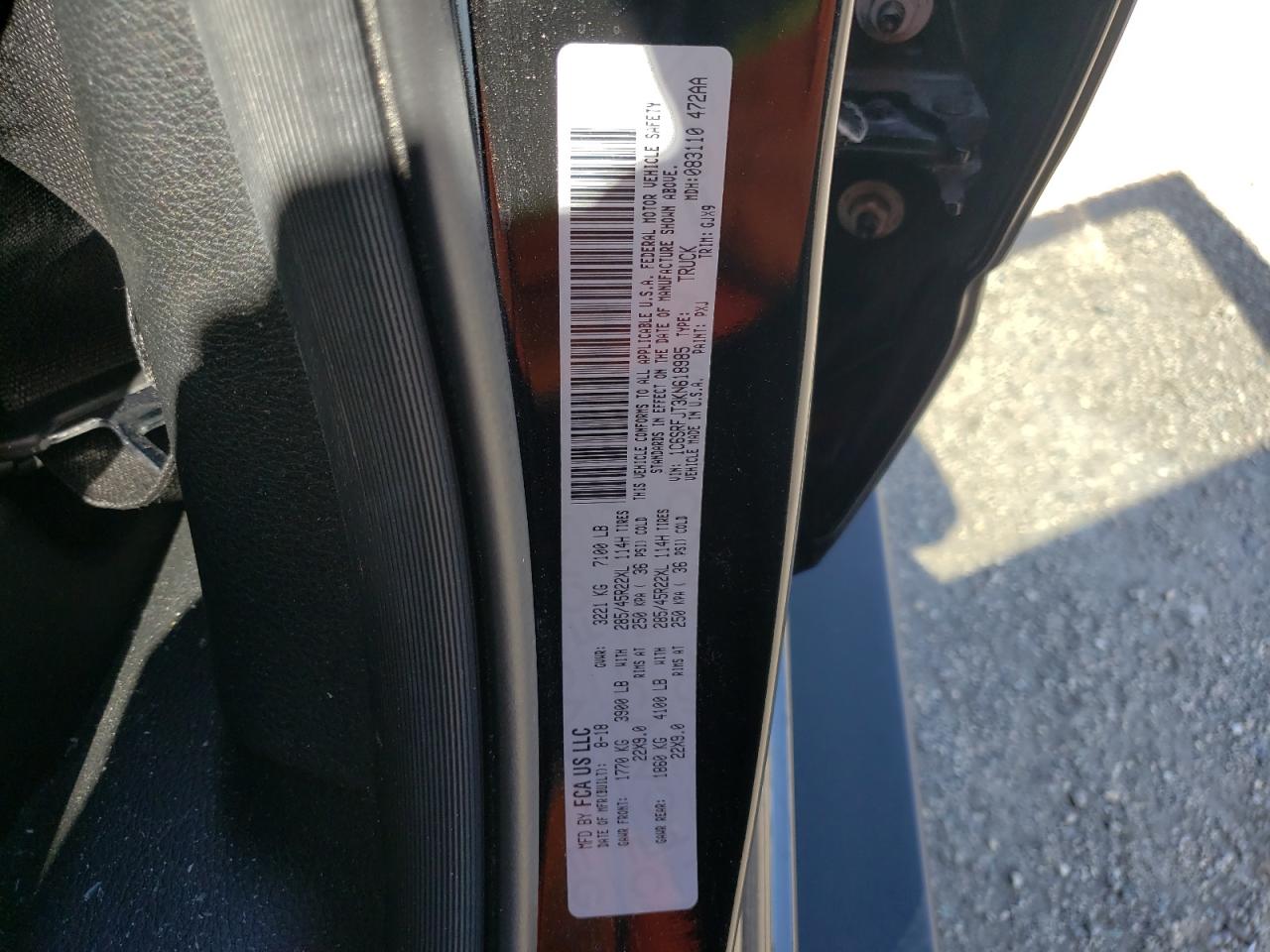 1C6SRFJT3KN618985 2019 Ram 1500 Laramie