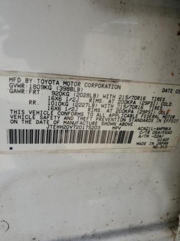 2002 Toyota Rav4 VIN: JTEHH20V720175203 Lot: 58470564