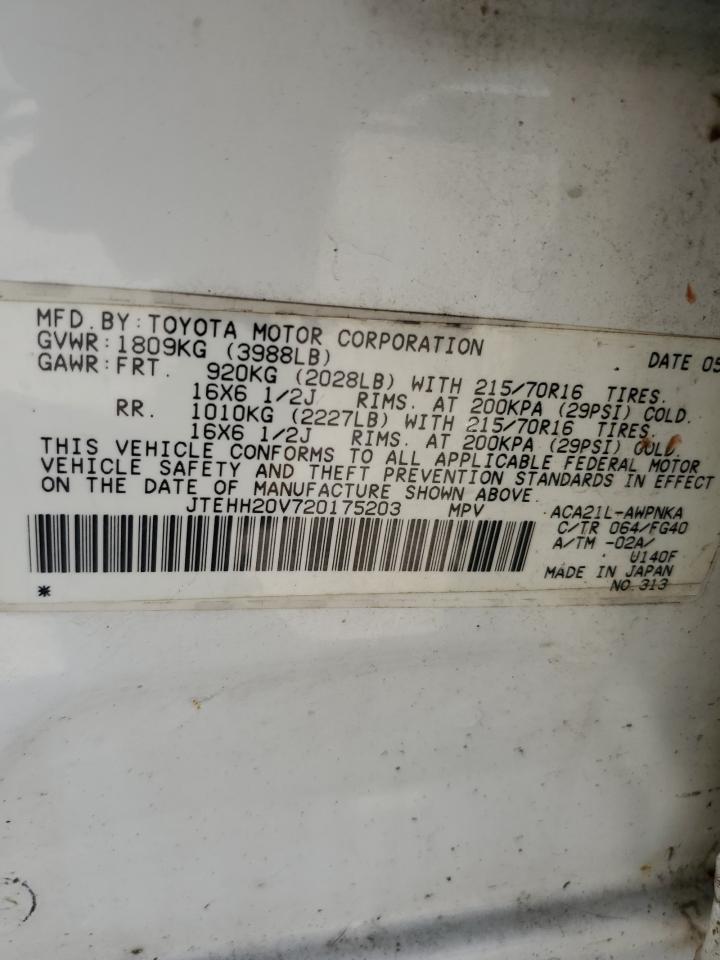 JTEHH20V720175203 2002 Toyota Rav4