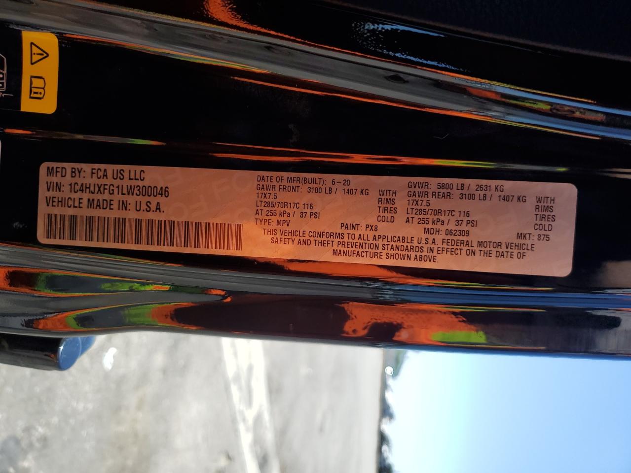 1C4HJXFG1LW300046 2020 Jeep Wrangler Unlimited Rubicon