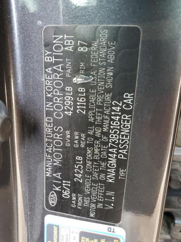 2011 Kia Optima Lx VIN: KNAGM4A73B5164142 Lot: 60771944