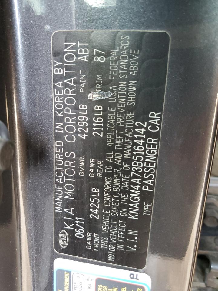 KNAGM4A73B5164142 2011 Kia Optima Lx