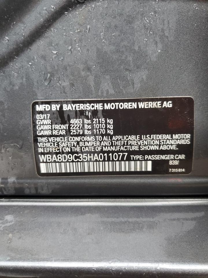 WBA8D9C35HA011077 2017 BMW 330 Xi