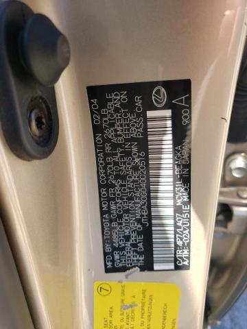 2004 Lexus Es 330 VIN: JTHBA30G040020516 Lot: 58671964