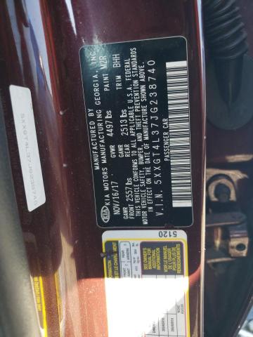 2018 Kia Optima Lx VIN: 5XXGT4L37JG238740 Lot: 60720664