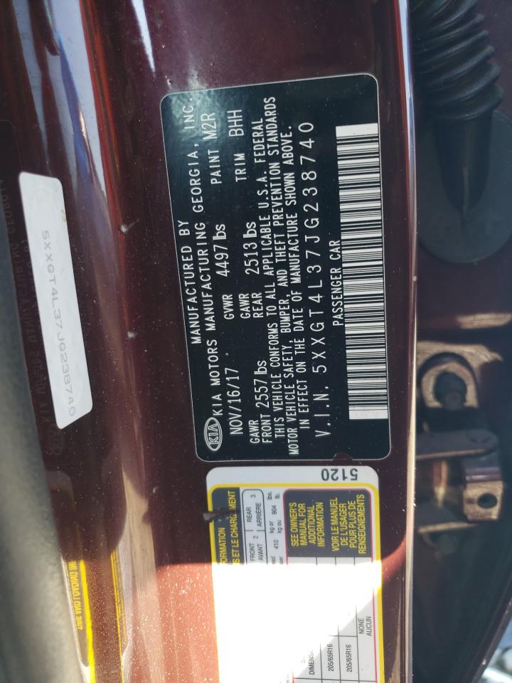 5XXGT4L37JG238740 2018 Kia Optima Lx