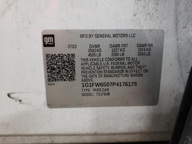 2023 Chevrolet Bolt Ev 1Lt VIN: 1G1FW6S07P4176175 Lot: 60374924