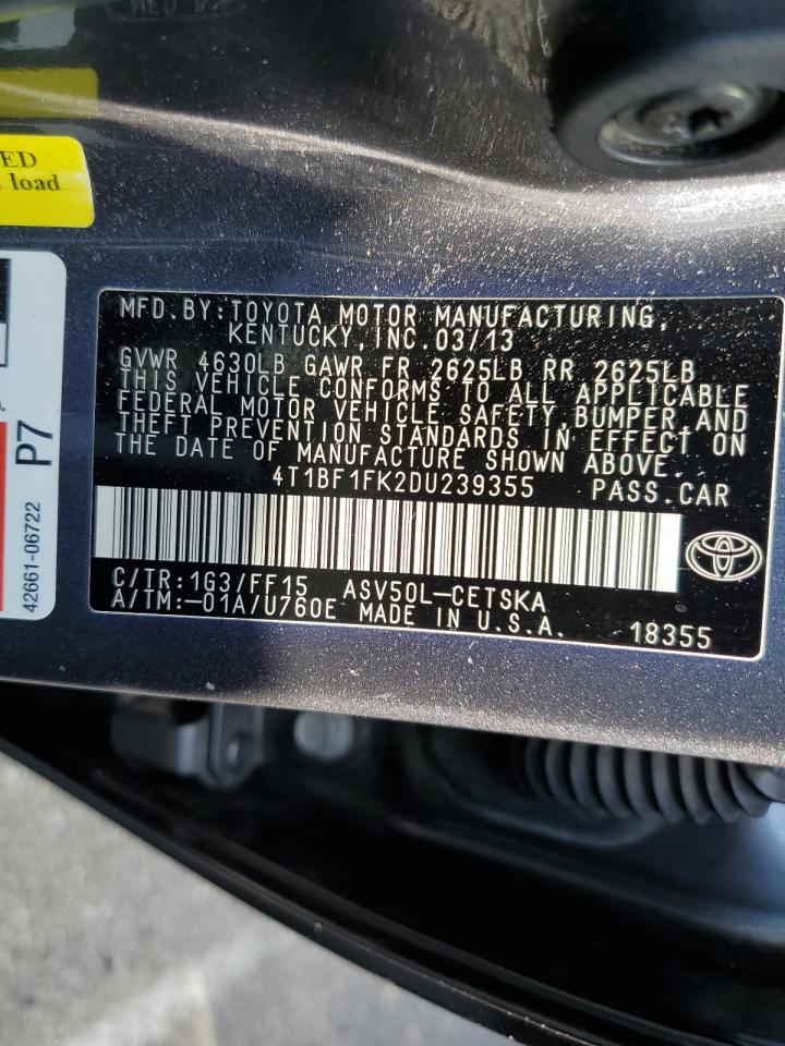 4T1BF1FK2DU239355 2013 Toyota Camry L