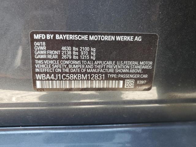 VIN WBA4J1C58KBM12831 2019 BMW 4 Series, 430I Gran ... no.12