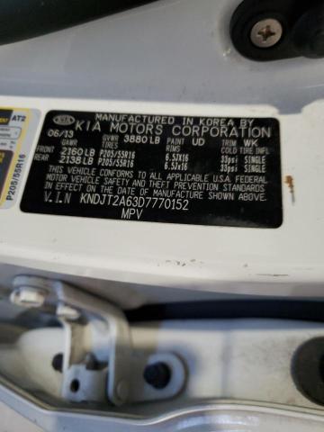 2013 Kia Soul + VIN: KNDJT2A63D7770152 Lot: 58938984