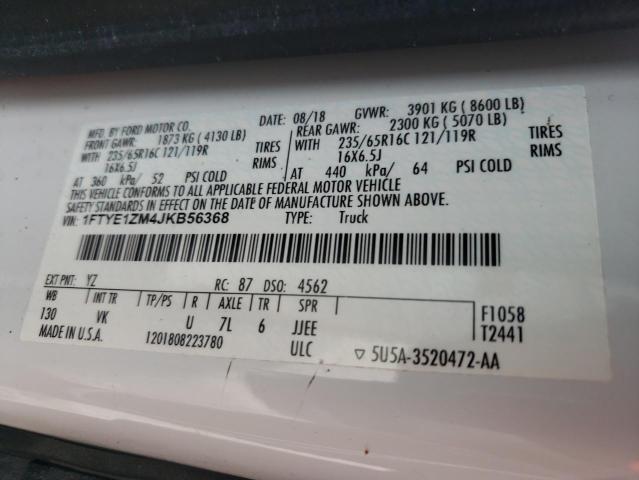 2018 Ford Transit T-150 VIN: 1FTYE1ZM4JKB56368 Lot: 57274284