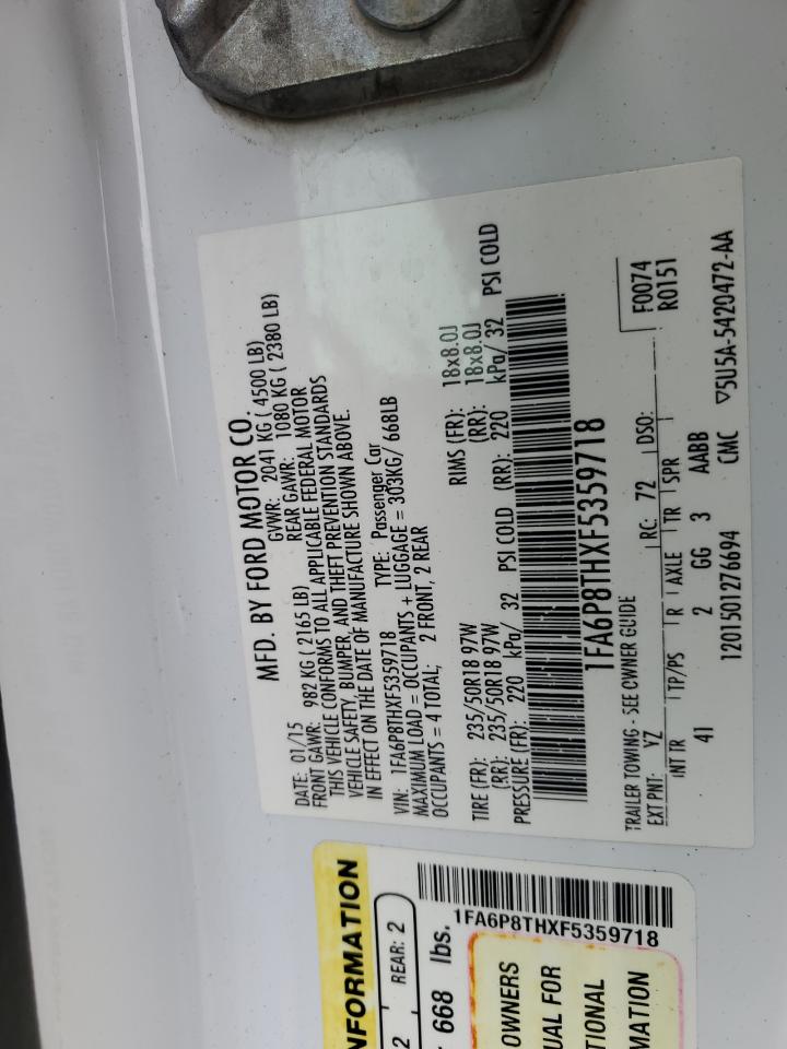 1FA6P8THXF5359718 2015 Ford Mustang