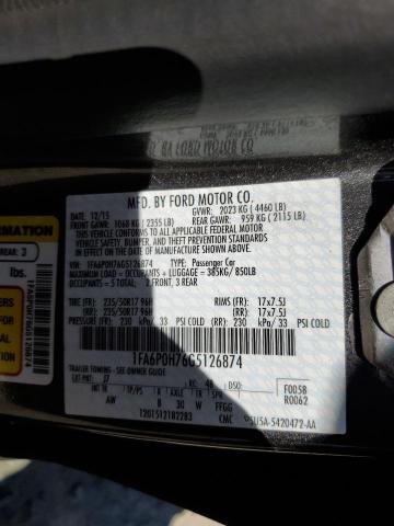 1FA6P0H76G5126874 2016 FORD FUSION - Image 12