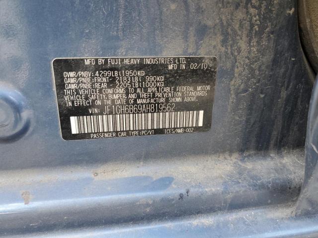 2010 Subaru Impreza 2.5I Premium VIN: JF1GH6B69AH819562 Lot: 60681954