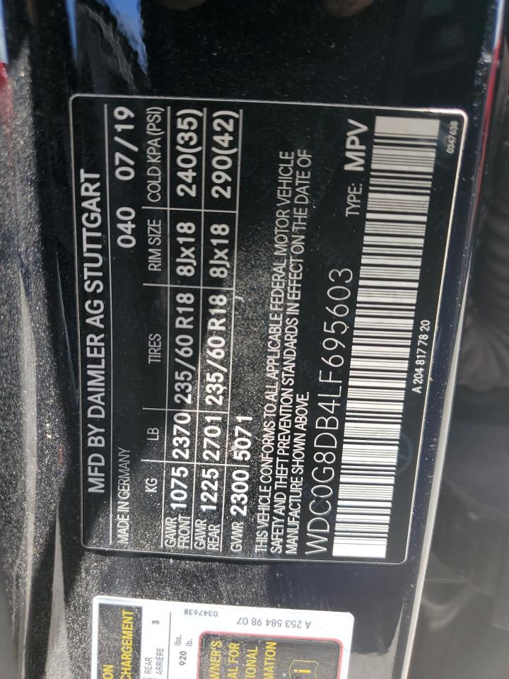 WDC0G8DB4LF695603 2020 Mercedes-Benz Glc 300