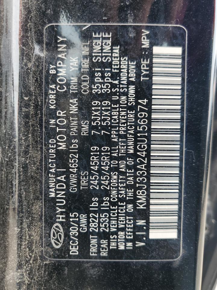 KM8J33A24GU156974 2016 Hyundai Tucson Limited