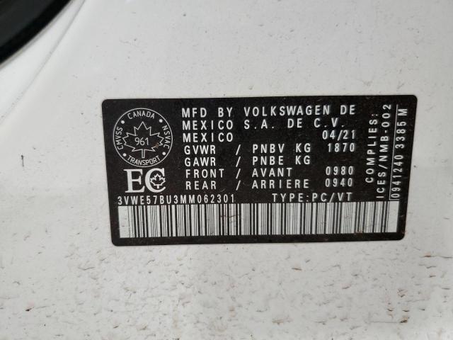 2021 Volkswagen Jetta Sel VIN: 3VWE57BU3MM062301 Lot: 59342034