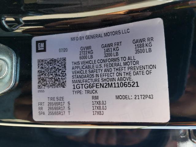 2021 GMC Canyon At4 VIN: 1GTG6FEN2M1106521 Lot: 58851534