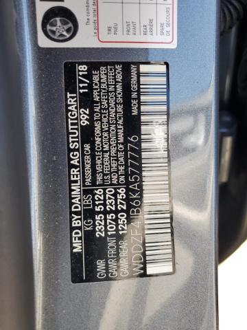 2019 Mercedes-Benz E 300 VIN: WDDZF4JB6KA577776 Lot: 59797024