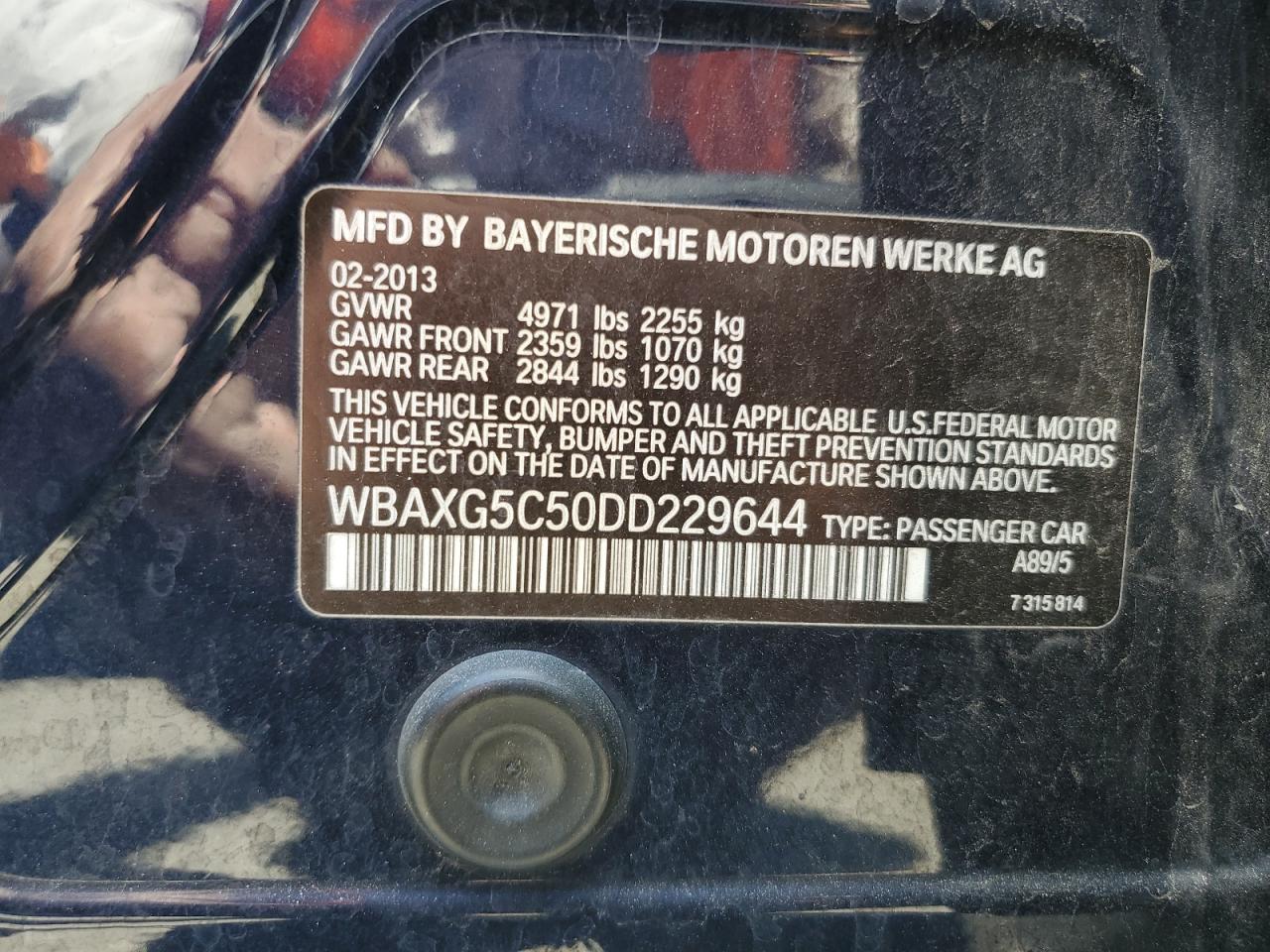 WBAXG5C50DD229644 2013 BMW 528 I