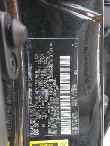 2011 Lexus Rx 350 VIN: 2T2BK1BA3BC110303 Lot: 57233284