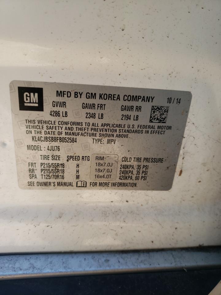 KL4CJBSB8FB052584 2015 Buick Encore Convenience