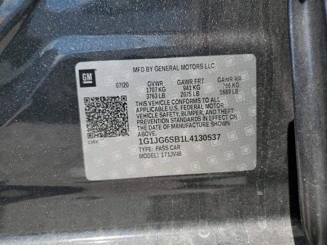 2020 Chevrolet Sonic VIN: 1G1JG6SB1L4130537 Lot: 60382354