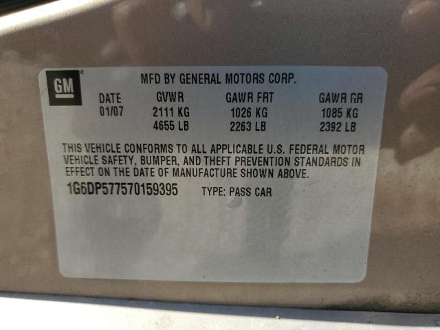 2007 Cadillac Cts Hi Feature V6 VIN: 1G6DP577570159395 Lot: 58784744